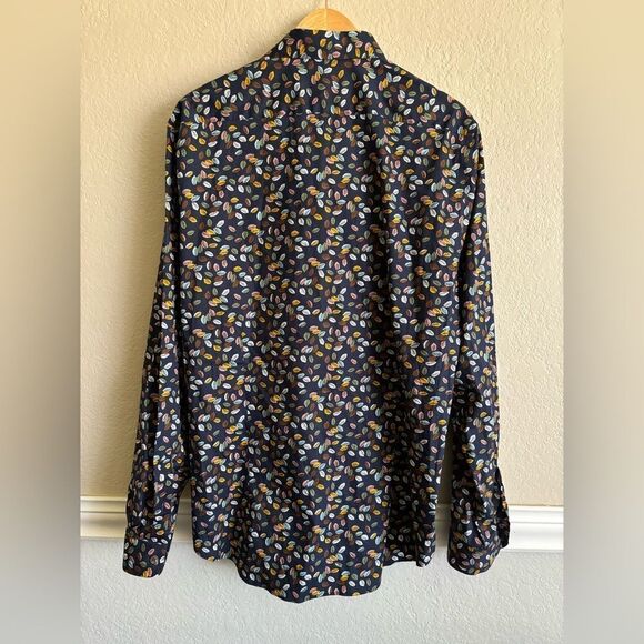 Paisley and Gray Men's Button Up Shirt - Picture 3 of 6